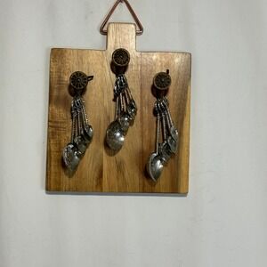 Novelty Measuring Spoons Set Kitchen Wall Decor Decorative Wood Cutting Board